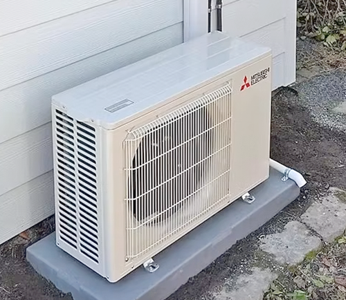 Outdoor mini split HVAC unit